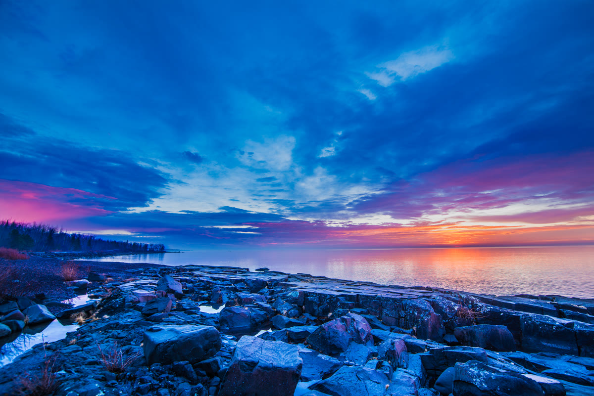 North Shore sunset on Lake Superior